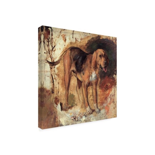 Holman Hunt 'Study Of A Bloodhound' Canvas Art,14x14